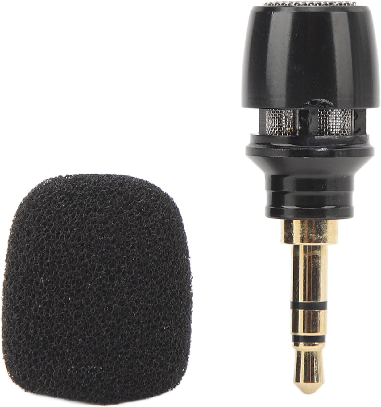 ciciglow 3.5mm, External Camera Microphone Mini Omnidirectional Condenser Microphone with Noise Reduction, for DSLR