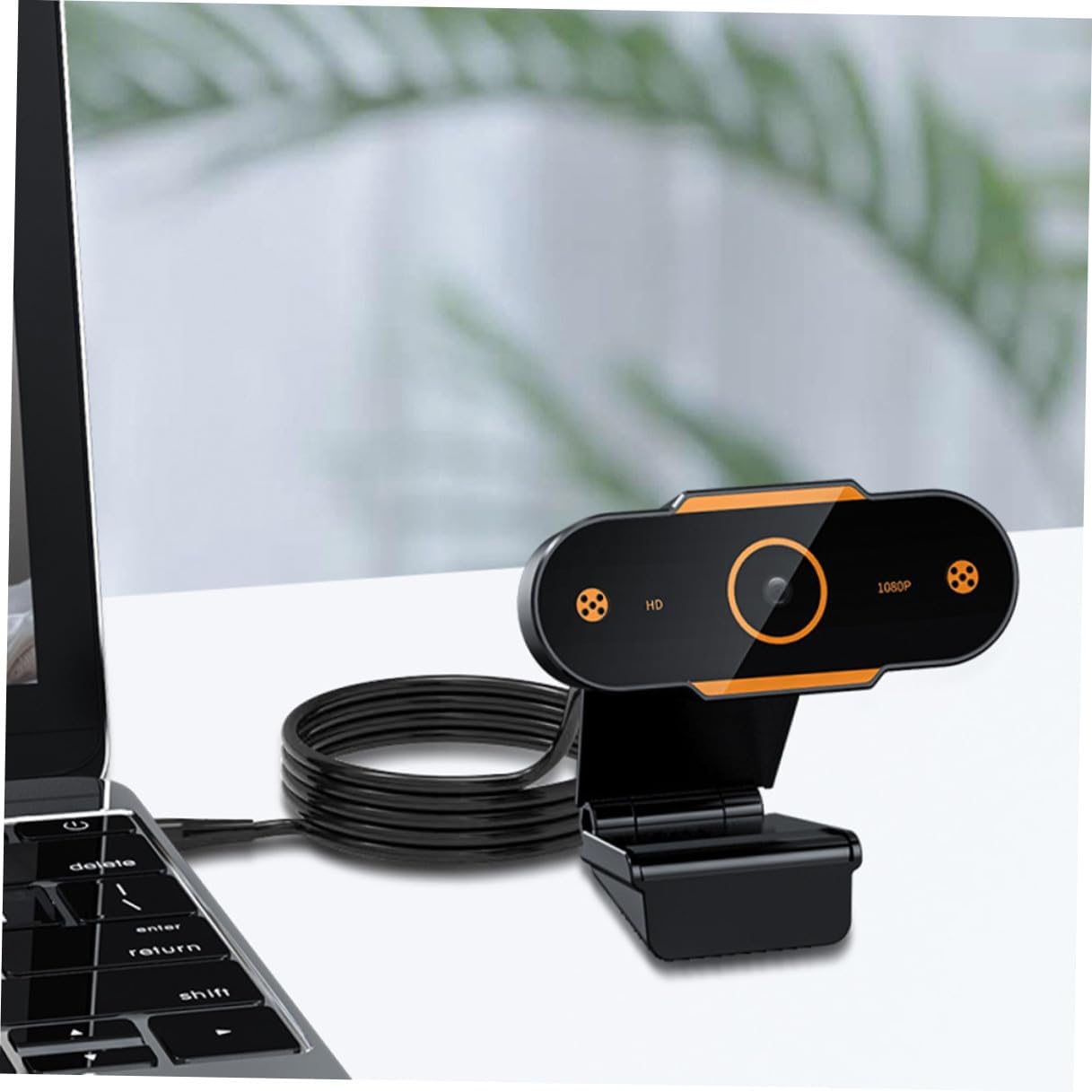 CONGARTENO 1080p 5v USB Webcam with Built-in Microphone, Automatic Focusing Web Camera for Live Streaming and Video