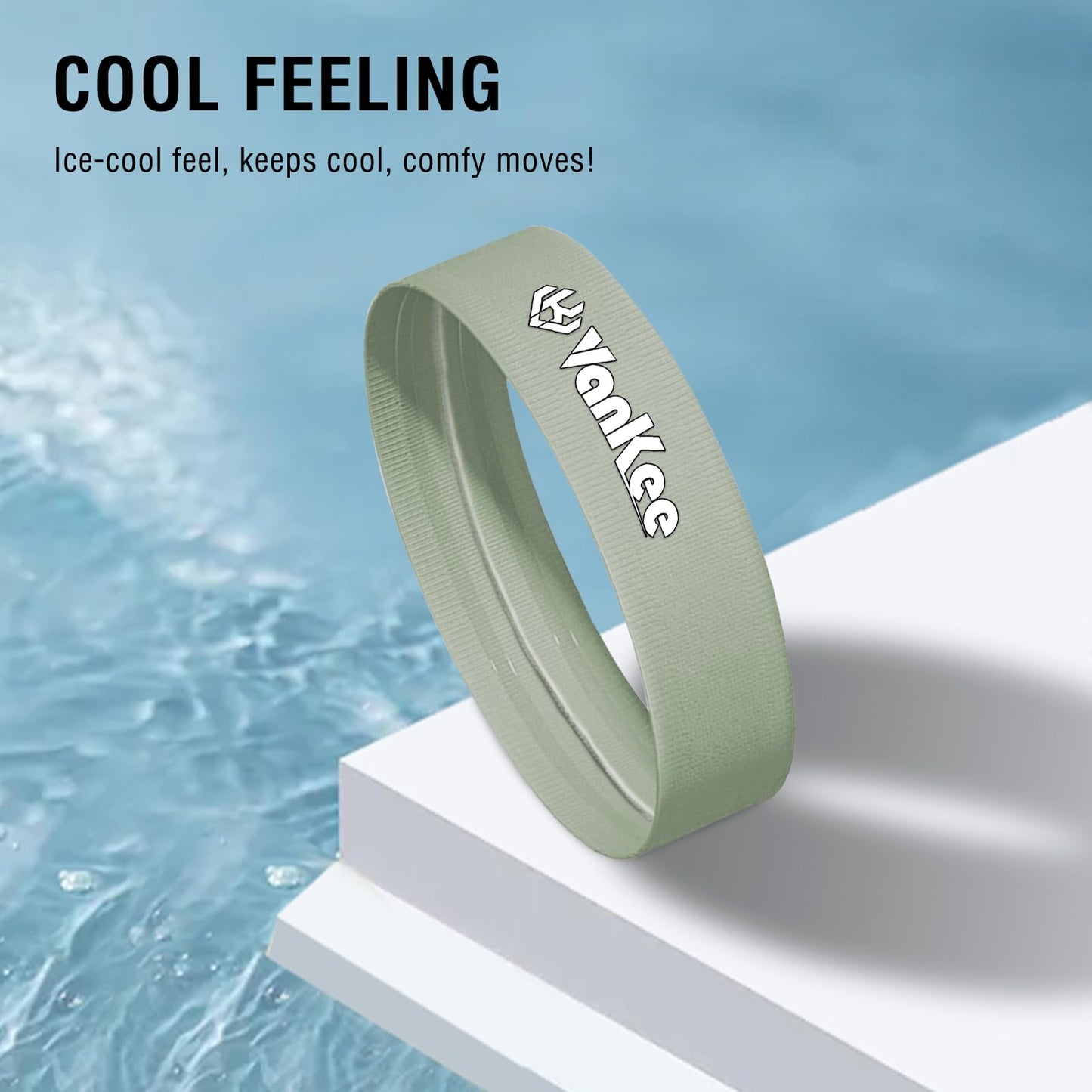 VanKee Sports Headbands for Men Cooling Sweatbands for Women Moisture Wicking Non Slip Workout Athletic for Running Yoga Tennis Basketball Fitness