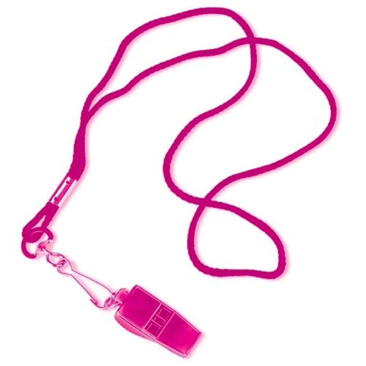 Tandem Sport Pea-Less Whistle and Lanyard - Loud & Clear Pink Sport Whistle - Referee & Coaching Whistle