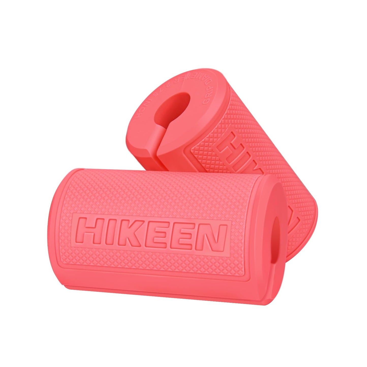Hikeen Thick Bar Dumbbell Grips,Non Slip Hard Rubber Barbell Grips,Grips for Weight Lifting, Muscle Building-2.75" Outer Diameter