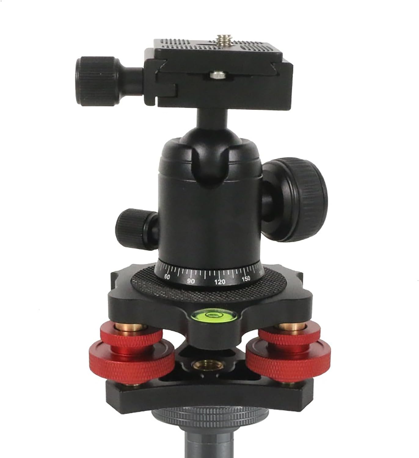 SQFOR +/-5 3 Camera Leveler, Tri-Wheel Leveling Base for Macro Photography with Degree Precision Adjustment, Aluminum