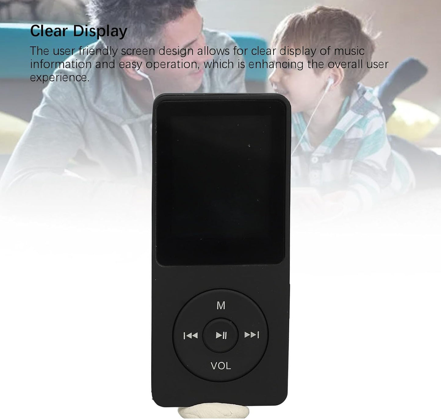 Yunseity MP3 Mp4 MP3 Player with Bluetooth, HiFi Sound Portable Music Player with Earphones, Music Device Player