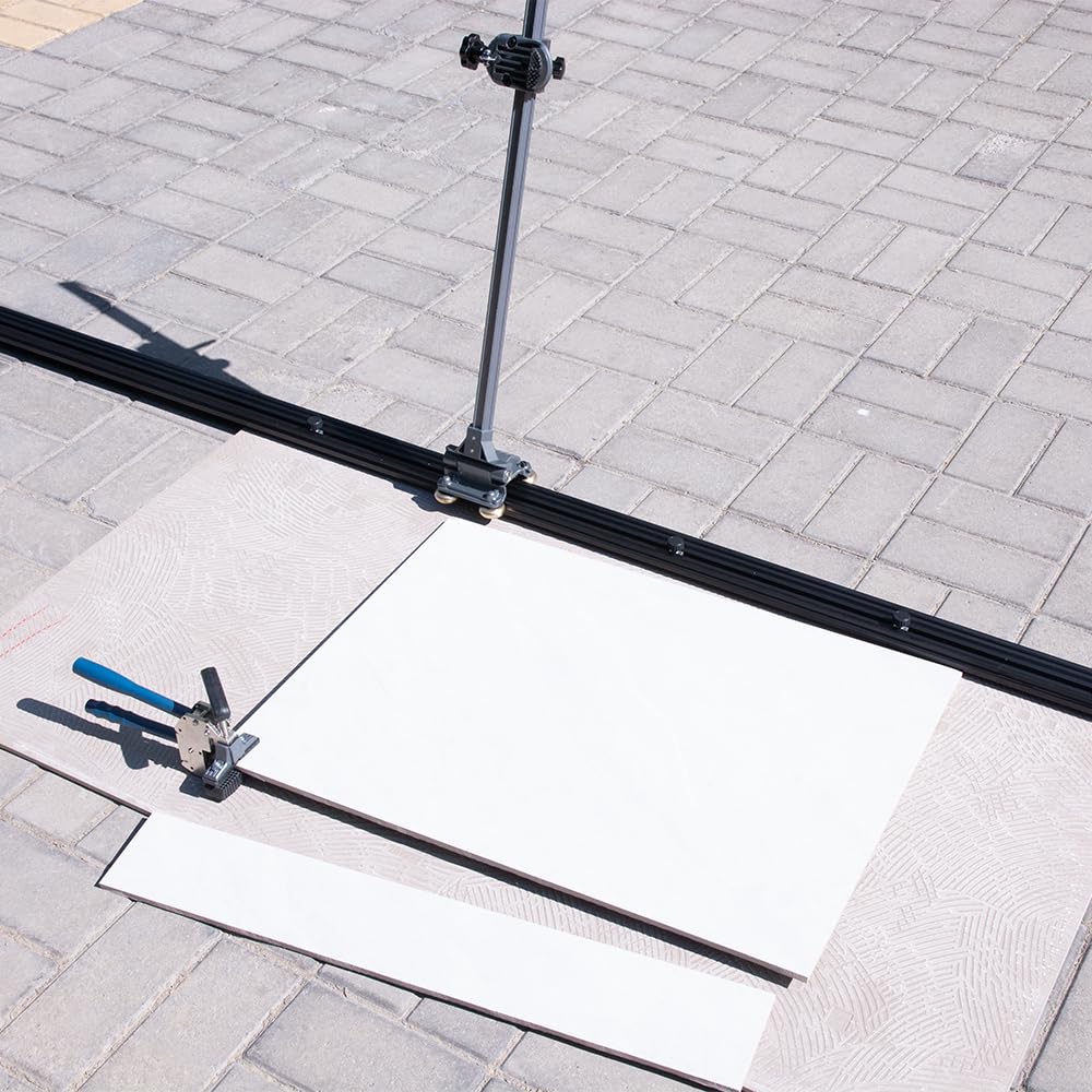 T Shape Manual Tile Cutter Professional Large Format Tile Cutter Heavy Duty Tile Cutting Machine with 3-Piece 1M Rail Guide for Porcelain, Granite, Marble, Ceramic