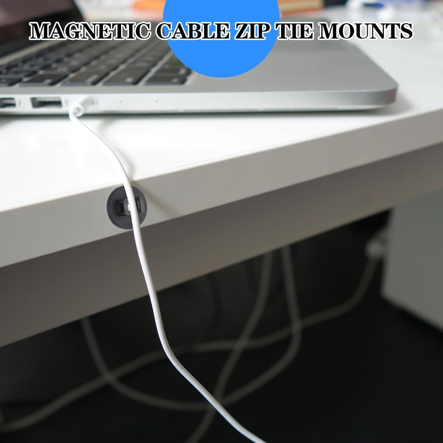 15 Pcs Magnetic Zip Tie Mount Base Black Magnetic Cable Clips Wire Holder Multipurpose Cable Ties Mount Wire Clips