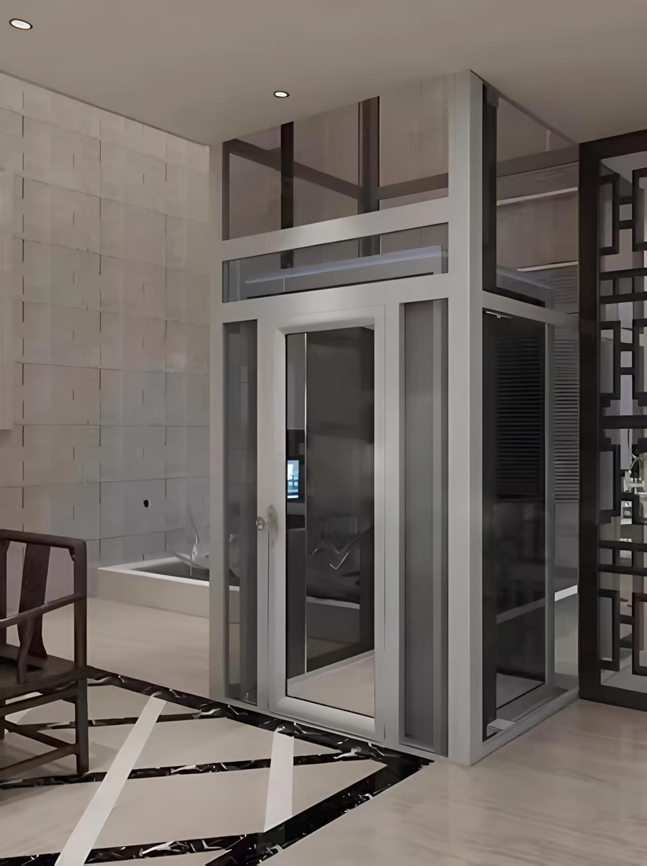 Residential Home Elevator Wheelchair Accessible Lift System Seniors Disabled Custom Tailor-Made Compact Space-Saving Design Multi-Floor Indoor Vertical Platform