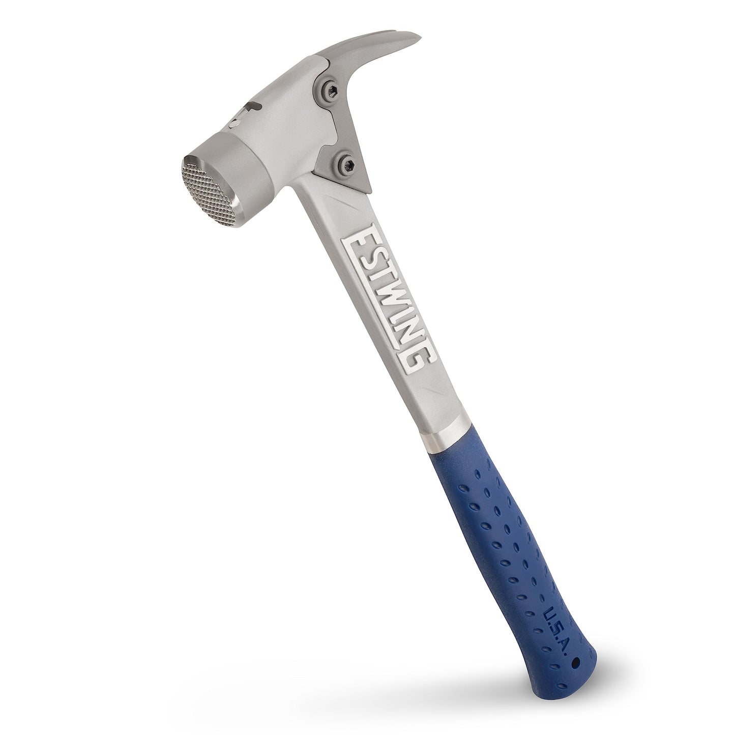 ESTWING AL-PRO Aluminum Framing Hammer - 14 oz USA Made Straight Rip Claw Hammer with Milled Face & Shock Reduction Grip - ALBLM