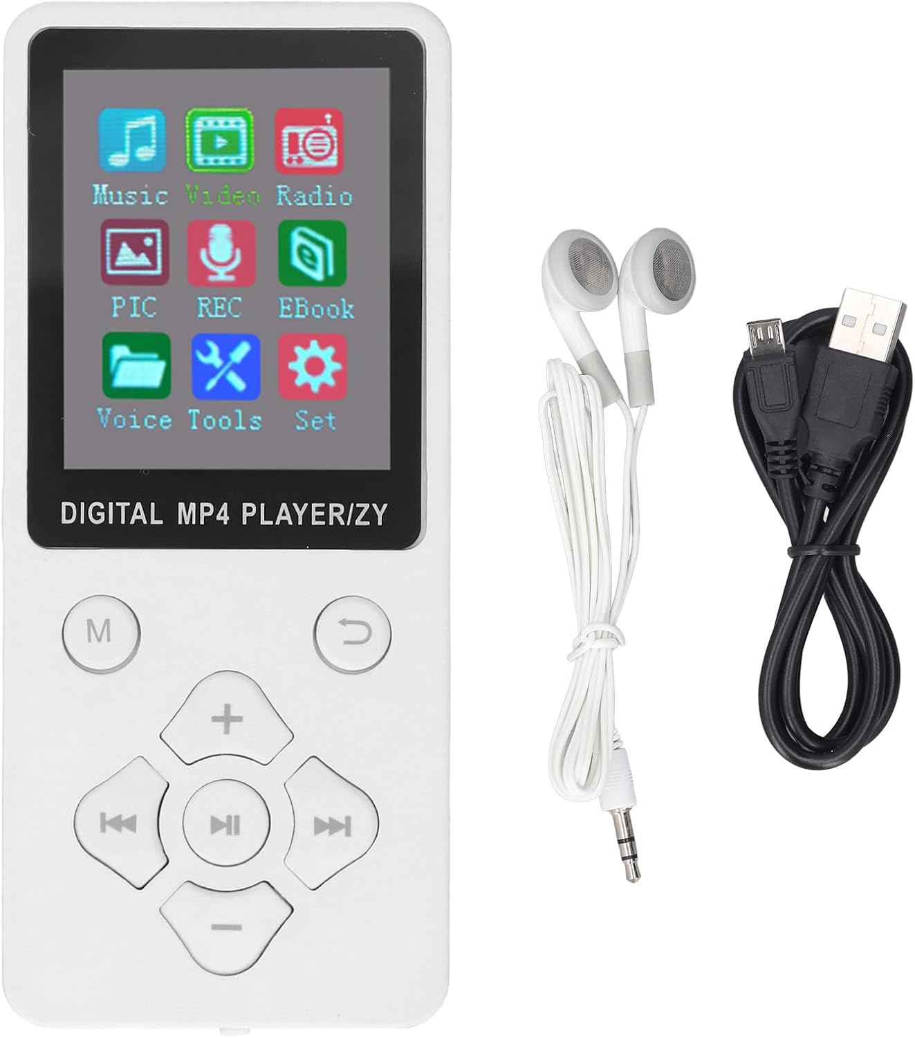 Jectse MP3 1.8 Inch Mp3 128GB Player with Bluetooth, HiFi Sound Screen Portable Music Player Digital Audio Player Noise