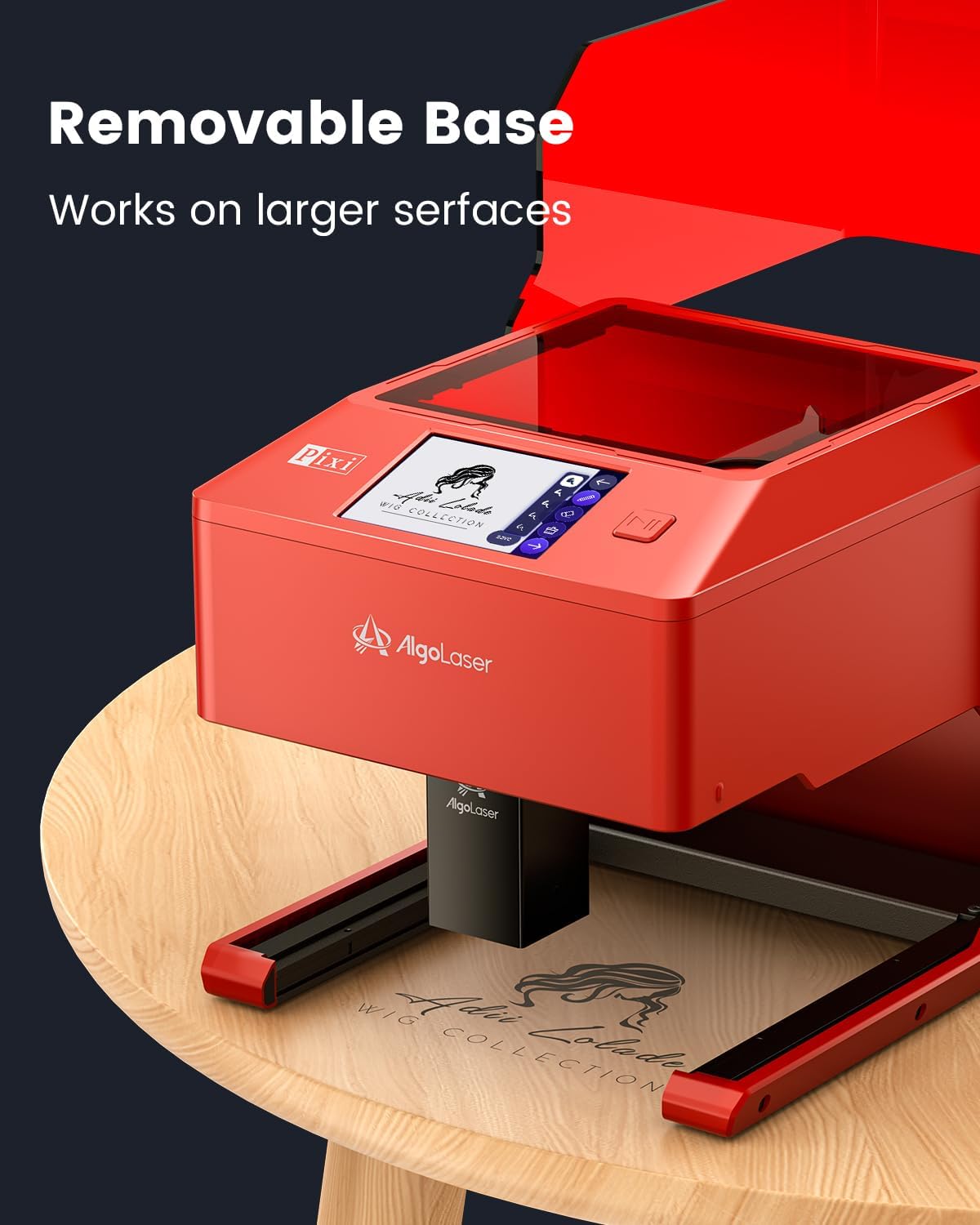 AlgoLaser 5W Laser Engraver Machine: Portable & Smart with 3.5" Touch Screen, Hand Drawing/Wireless/SD Card/Offline Engraving, AlgoOS Self Developed System for Wood, Acrylic, Leather