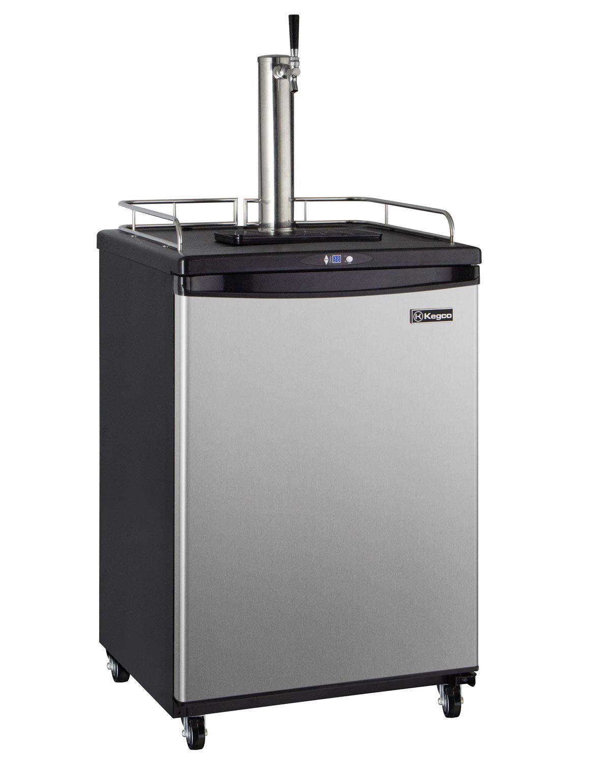 Kegco Keg Dispenser, Single Faucet, Stainless Steel