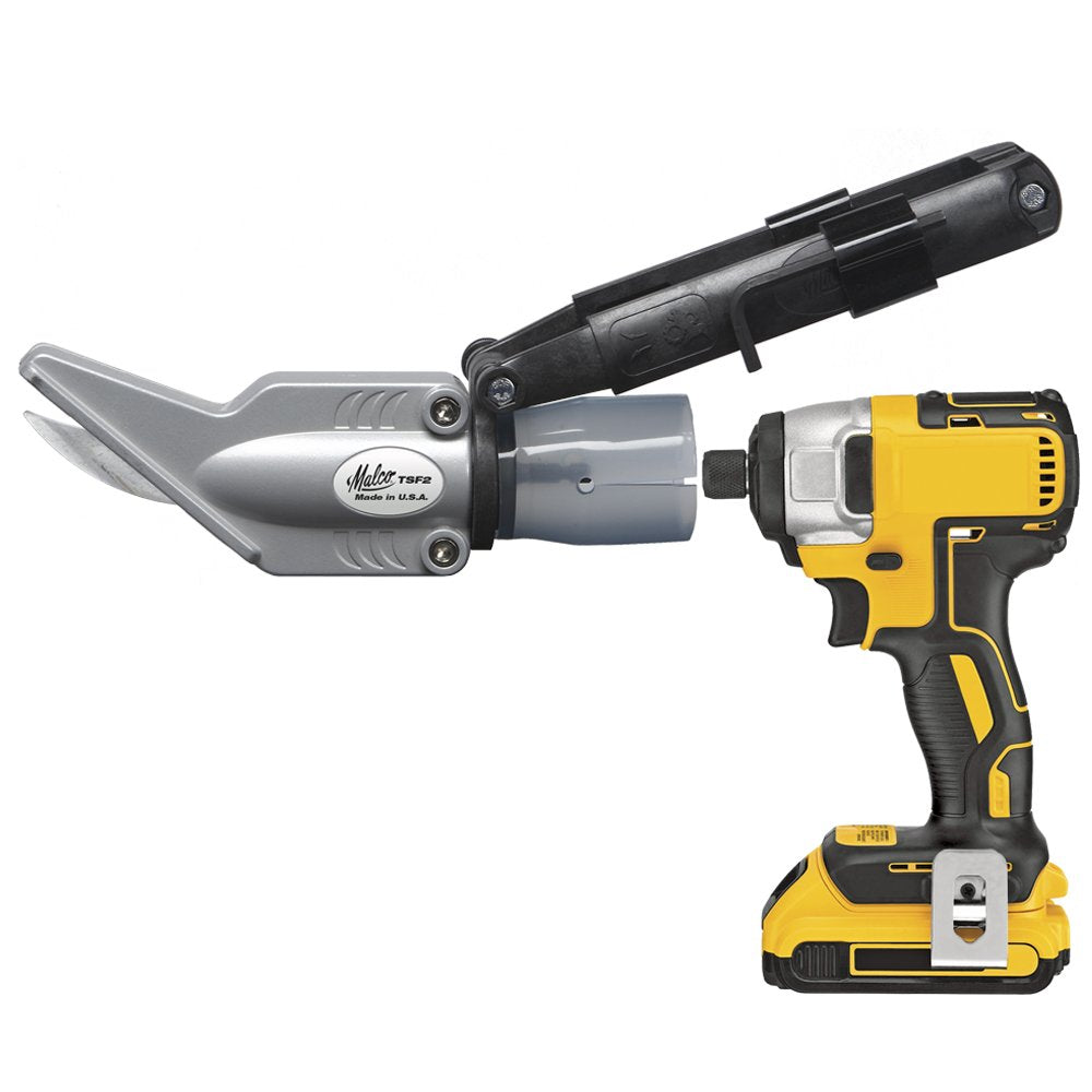 Malco TSF1 TurboShear Fiber Cement Siding Shear – Drill/Impact Attachment for 5/16" Fiber Cement, 360° Rotating Head, Minimal Dust, One-Hand Operation