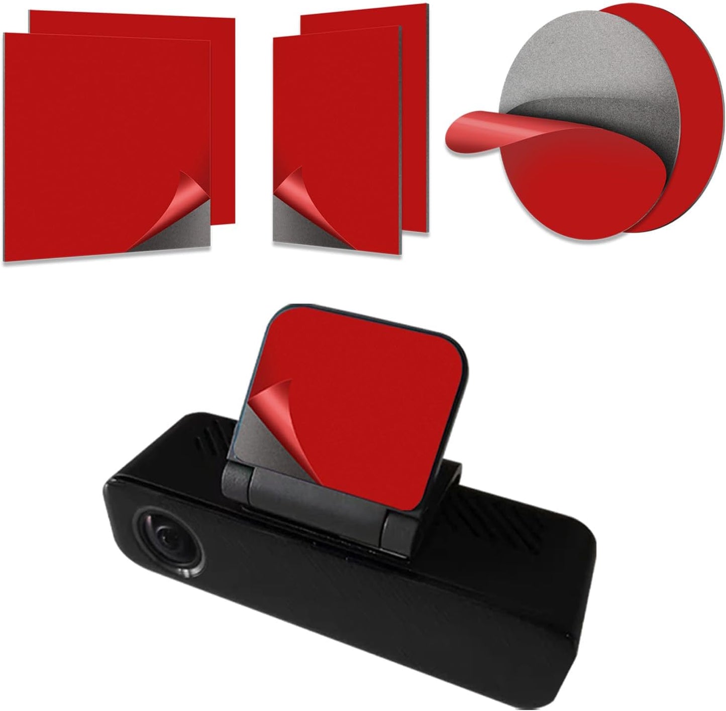 YGDMD 6PCS Dash Cam Adhesive Pads,Heat Resistant Dash Cam Sticky Pads with Strong Adhesive Force,Cuttable Sticky Pad