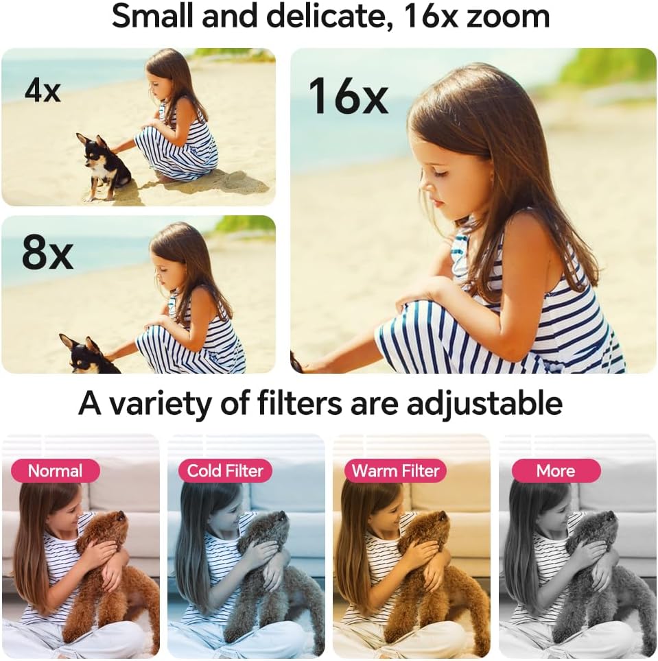 KSO.JLOKN Dummy 64GB FHD1080P 16x Digital Camera, Camera for Kids with Card Zoom Anti Shake Exquisite Compact