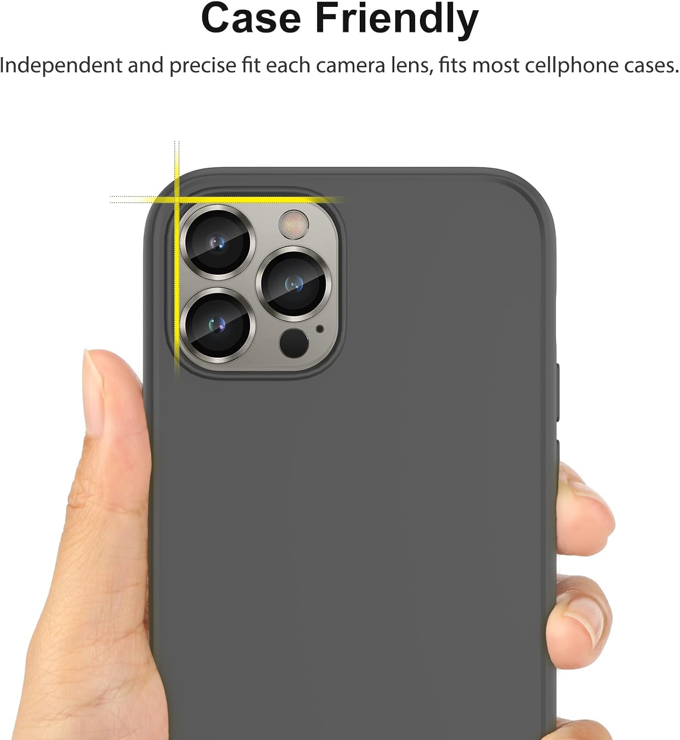 4 Pack 15 15 9H SPARIN Camera Lens Protector for iPhone Pro/iPhone Pro Max, Hardness Tempered Glass Protection, Ultra