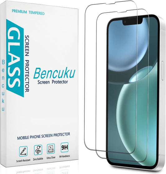 (2 Pack) 17e 16e Screen Protector for iPhone / iPhone Tempered Glass, Anti Scratch, Bubble Free
