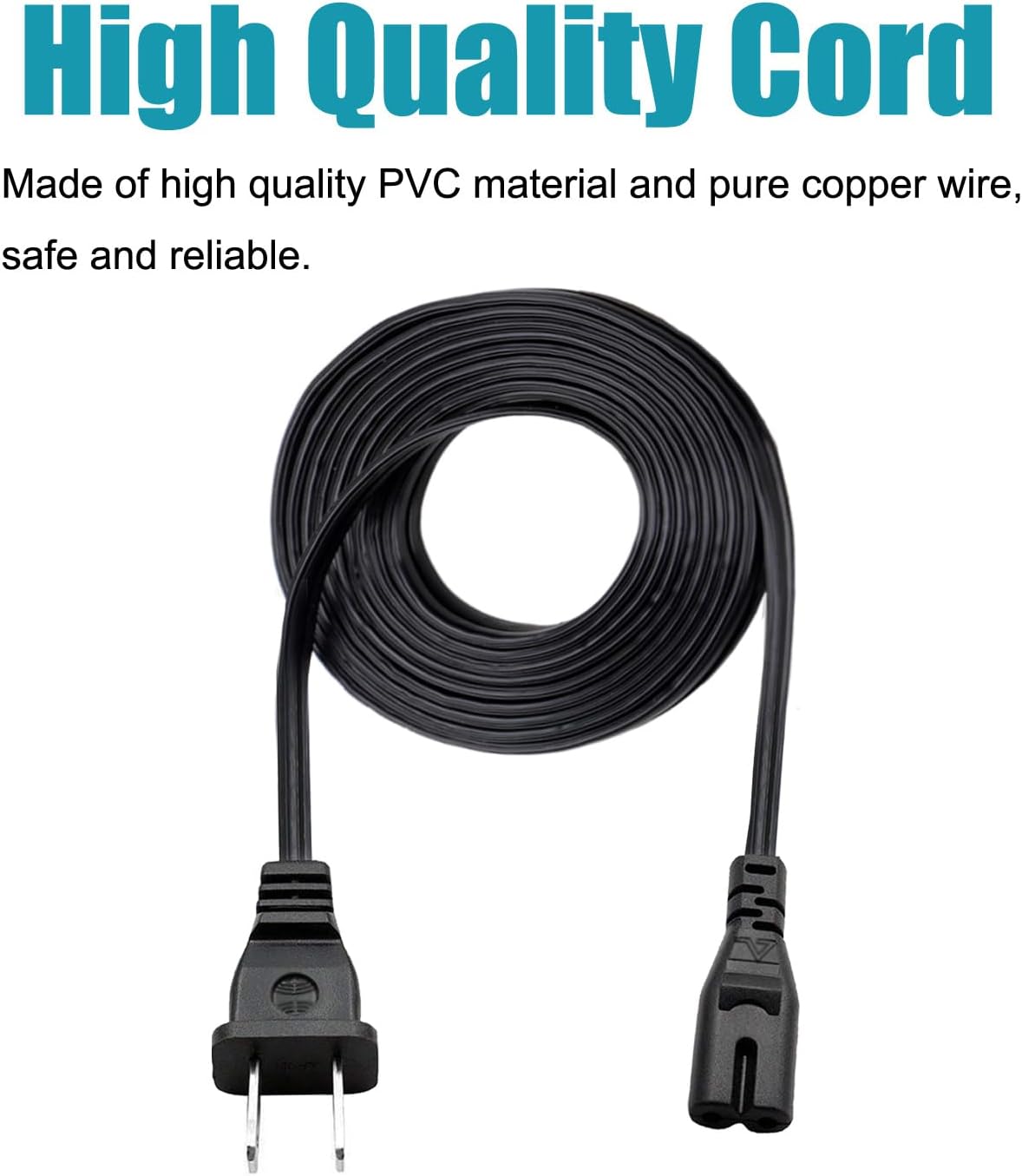 Saireed E3.5 Monitor,E4.5 8ft 2 C7 Power Cord Replacement for Presonus Eris Studio Active Studio Monitor Prong AC IEC