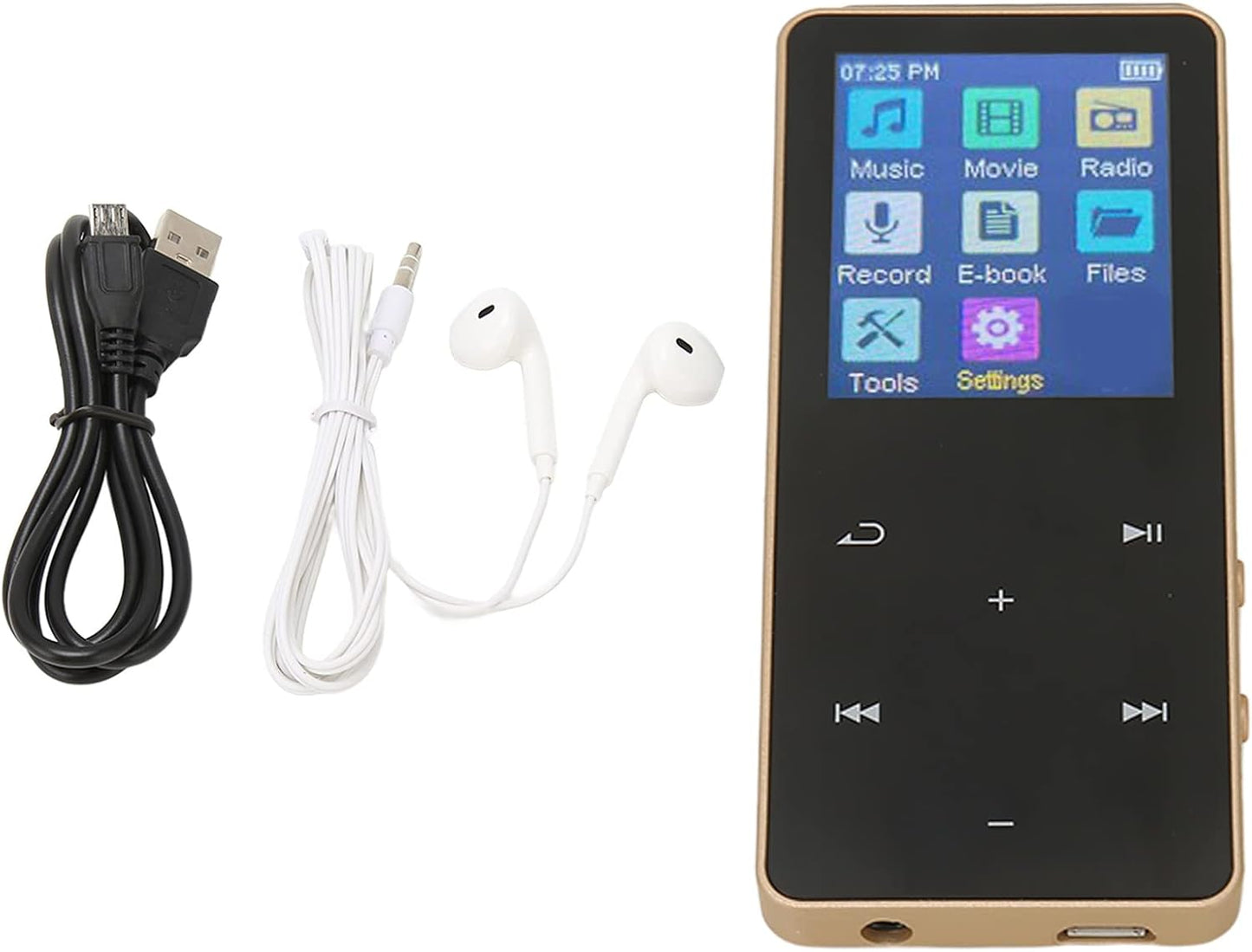 Jectse MP3 MP3 MP4 1.8 inch, MP3 Player with Bluetooth, Player Portable Player with HiFi Lossless Sound Player