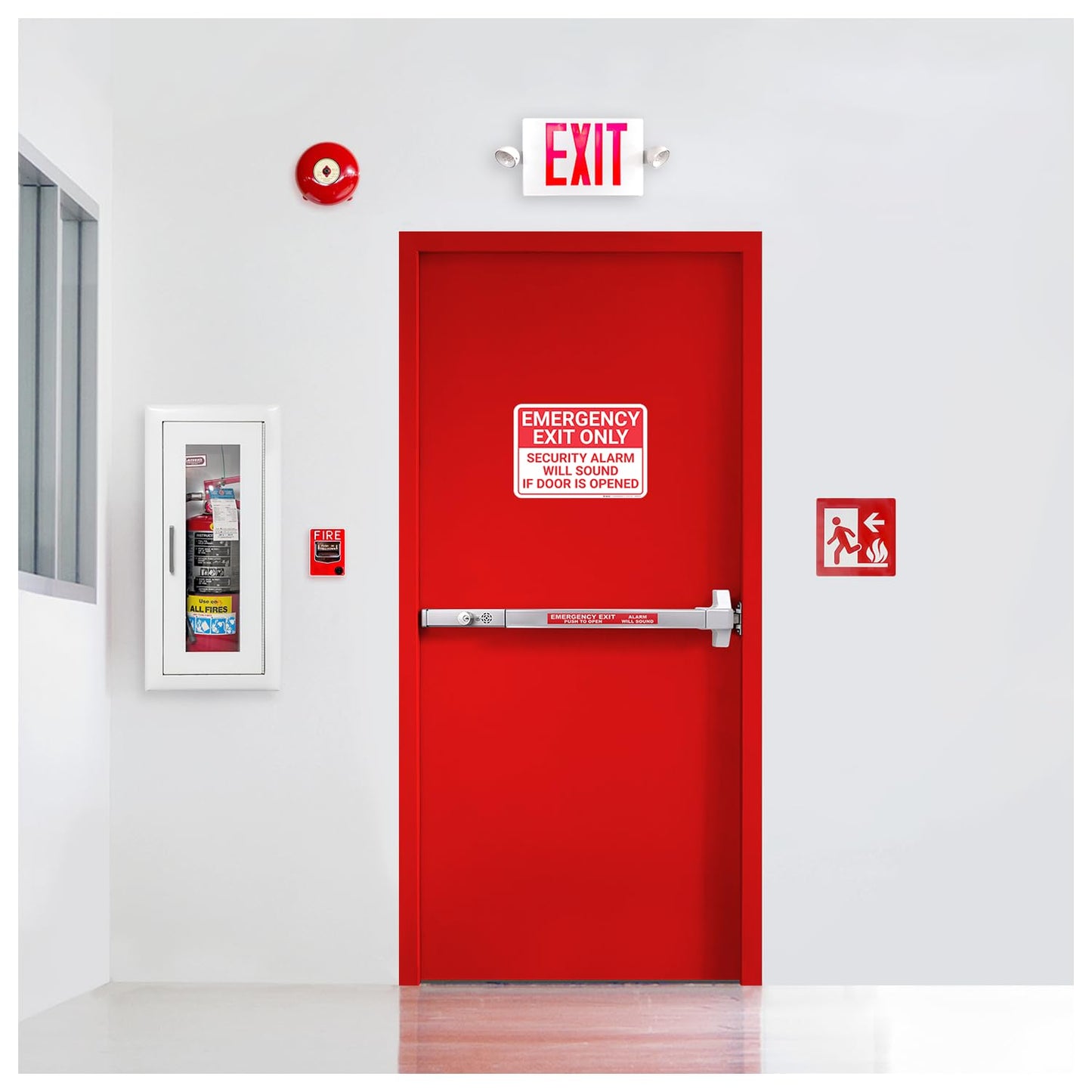 Nuk3y ED-5000 Series Panic Bar Exit Device Grade 1 ADA Certifed, Fit Door Width 31"-36" (Aluminum, Fire Rated Alarm Exit Device Only)