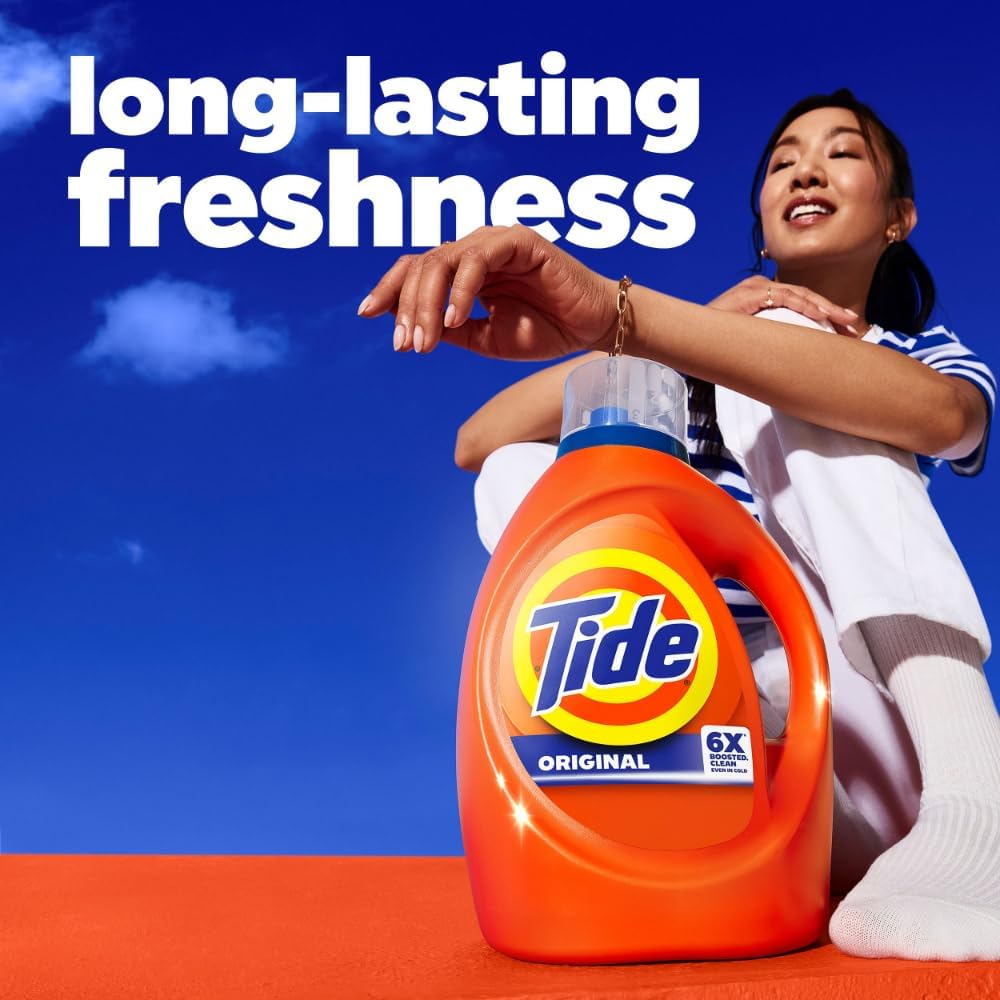 Tide Liquid Laundry Detergent - Original Scent, 64 Loads, 80 FL OZ | Powerful Stain Removal