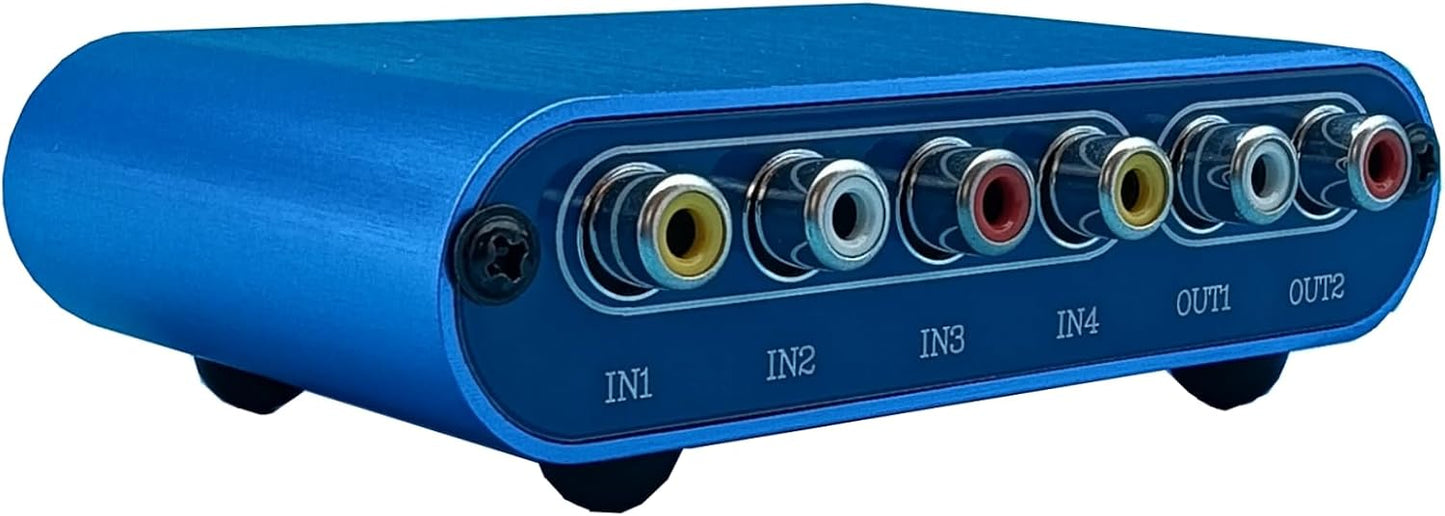 MUSYSHOW 4x2 4 2 SPDIF Coaxial Audio Switch Box - Input Output Digital Coaxial Signal Switcher Selector for Home