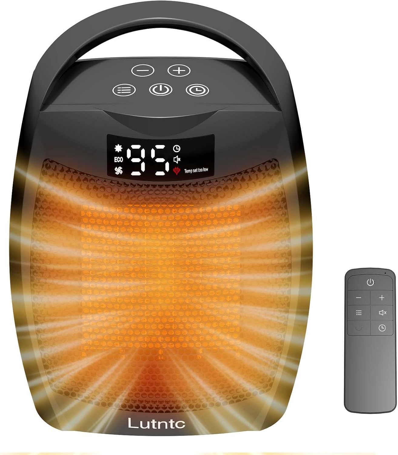 Skiennix Portable Ceramic Space Heater - 1500W Fast Heating with Digital Display & Safety Features | Ideal for Home & Office