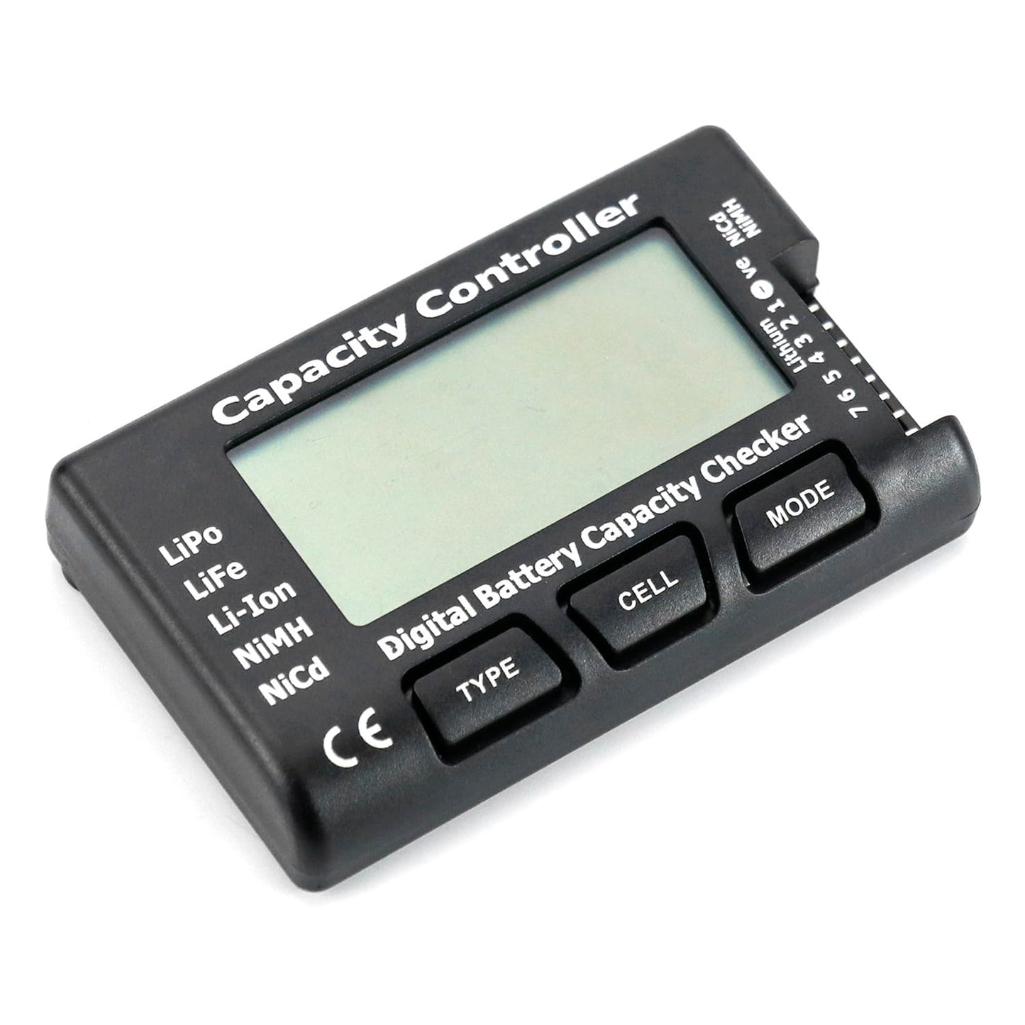 27S 2 Pack, QWORK RC Battery Capacity Checker LiPo Liion NiMH MultiMode Voltage Display for Drone, RC Car & Airplane