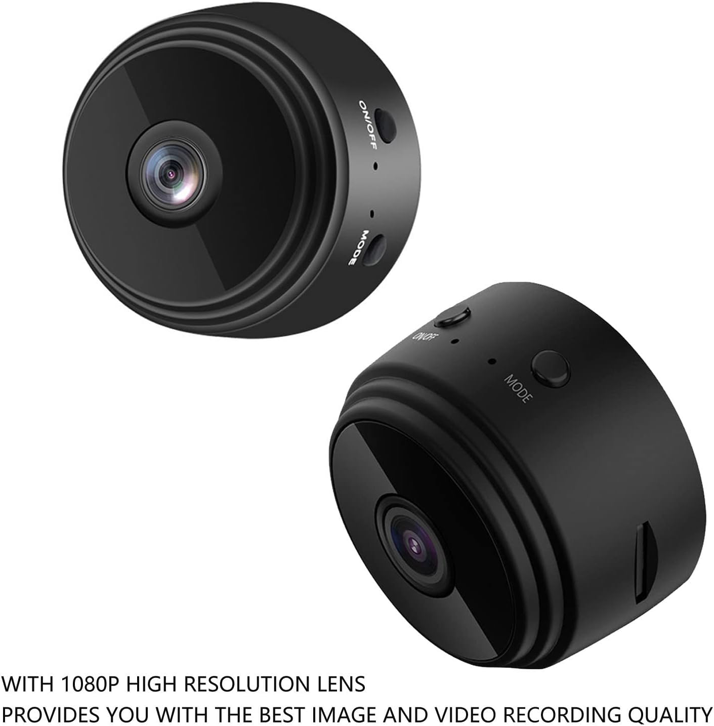 ciciglow A9 1080P Camera Indoor, Magnetic Pet Dog Camera Baby Camera Mini Camera Security Camera (Black)
