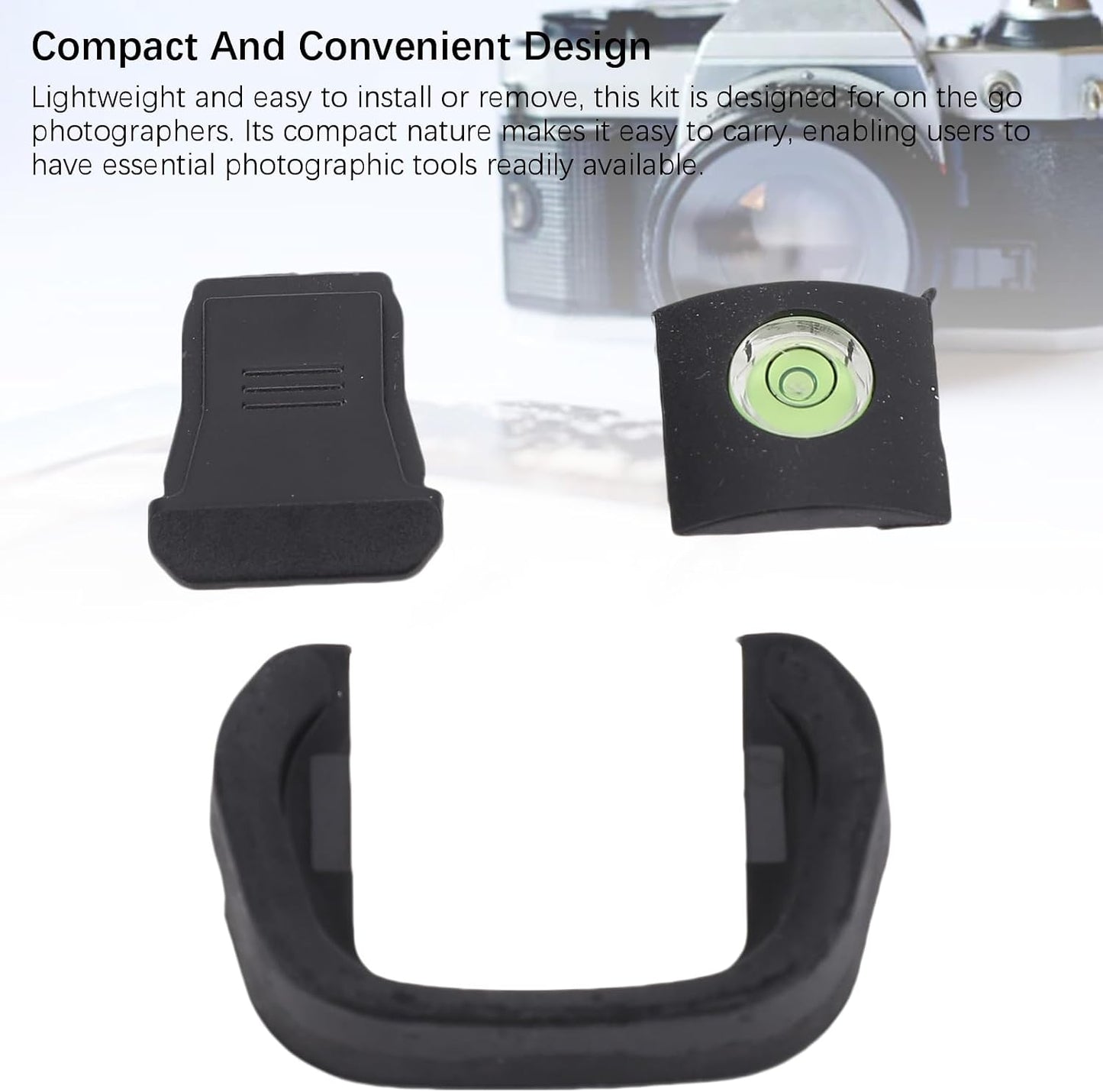 R5 R6, Tbest Camera Eyecup Hot Shoe Cap Level Kit Fit Viewfinder Silicone Material Black