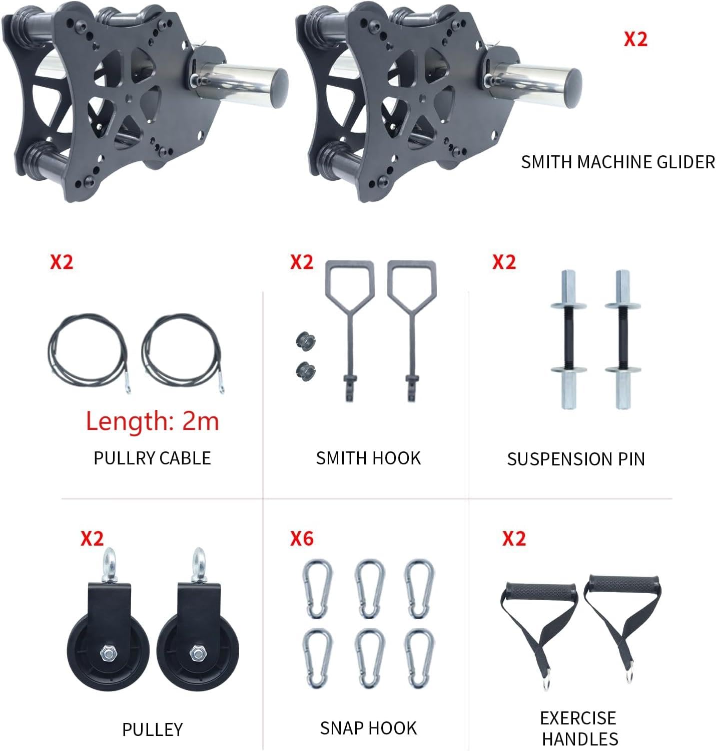 AHTAPFON Smith Machine Attachments for Cable Machine Attachments,Cable Pulley Attachments for Power Rack Attachments,Squat Rack Attachments for Cable Crossover Deep Squat LAT Pull Down