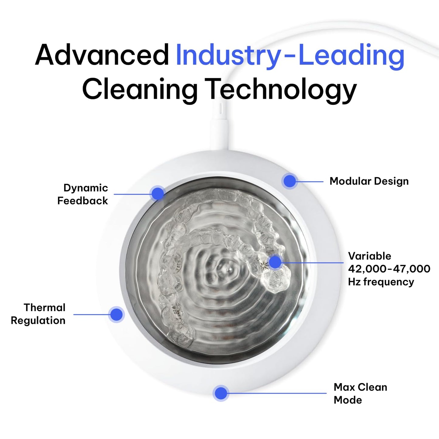 Zima Dental Pod PRO: New Ultrasonic Retainer Cleaner Machine. Market-Leading, Best Aligner Cleaner, Nightguard Cleaner, Mouthguard Cleaner, Denture Cleaner, Ultrasonic Cleaner for Oral Dental Care