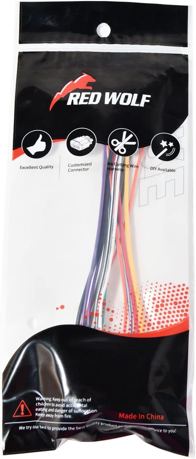 1992-2019 2010-2019 RED WOLF Stereo Harness for Toyota, Subaru Aftermarket Radio Wire Harness Female + Male Plug