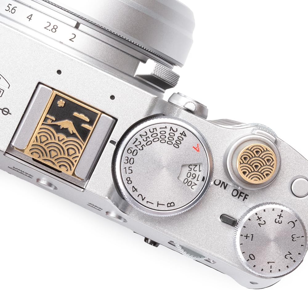 X-T50 X-S20 X-S10 X-T4 XT30 Z6iii Z7 Z30 Z50 Set) Wave Pattern Camera hot Shoe Cover Camera Shutter Button for Fujifilm