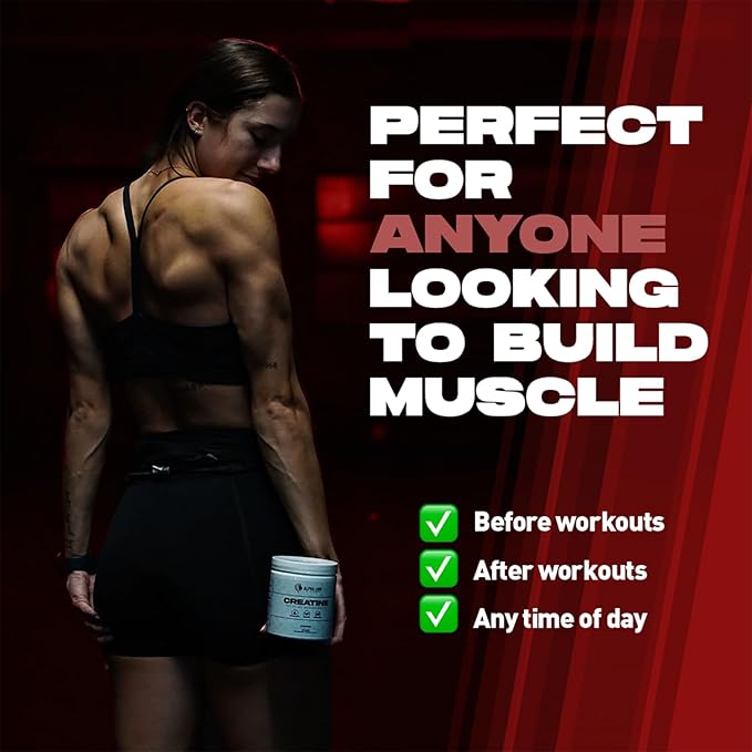 ALPHA LION Creatine Monohydrate Powder, 5000mg Per Serving (5g), Supports Muscle Strength, Power, Athletic Performance, Pure Creatina Monohydrata en Polvo Supplement (60 Servings, Unflavored)