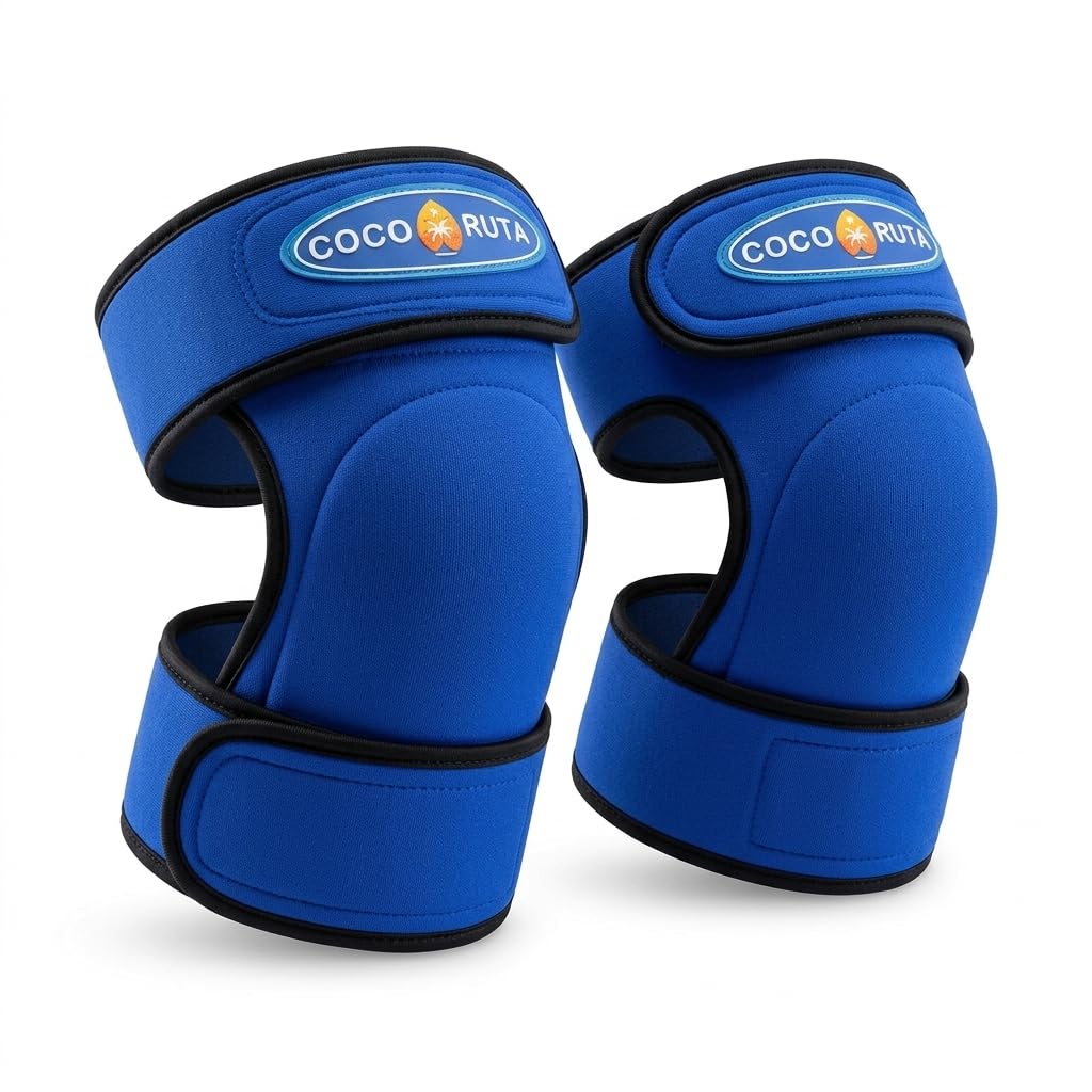 Coco Ruta Soft Knee Pads for Work Men & Women, Professional Flooring Knee Pads Rodilleras de Trabajo for Gardening, Carpet Installation, Cleaning, Thick Cushion Non Slip Comfort Knee Protectors