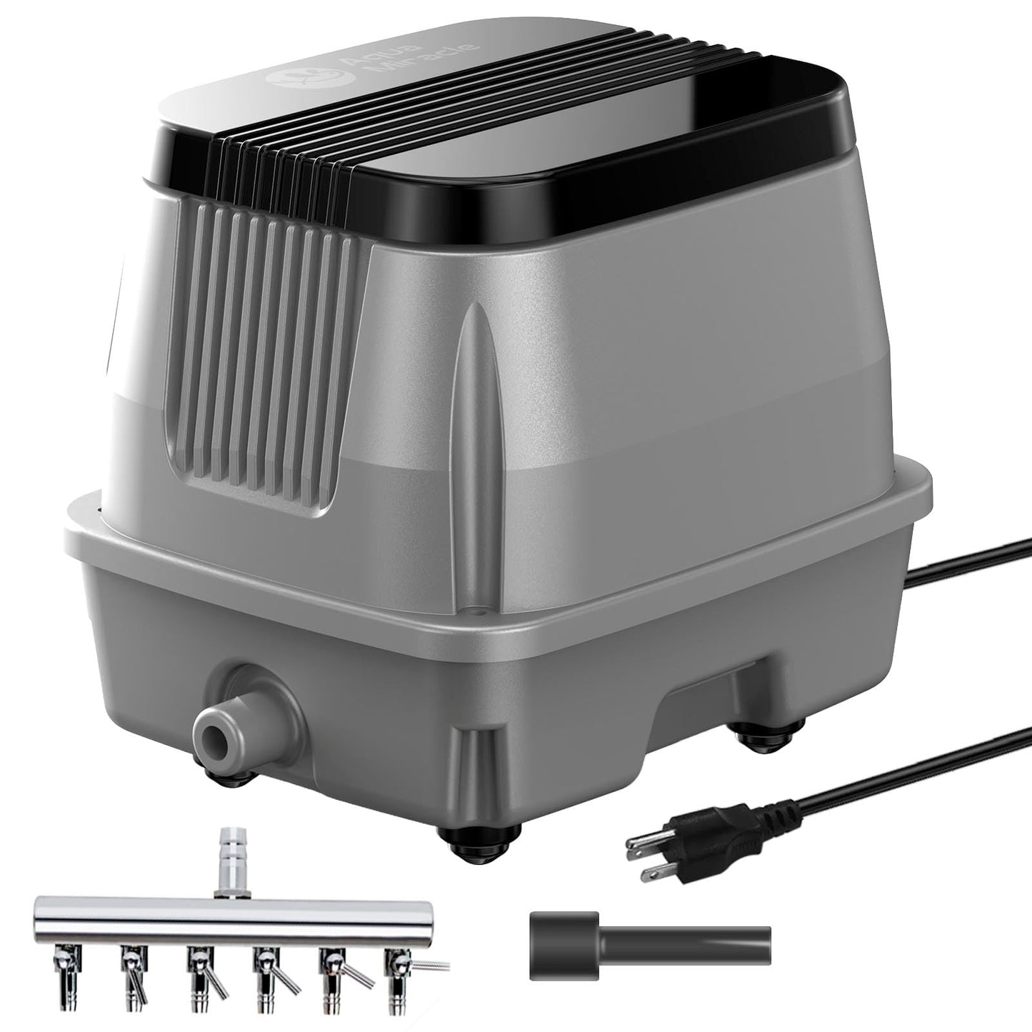 AquaMiracle Linear Air Pump ZP-40 for Pond Aeration, 635GPH Septic Air Pump Pond Aerators for Outdoor Ponds, Waste Treatment, Aquarium, Fish Farm, Seafood Restaurant