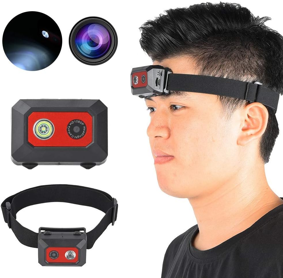 VBESTLIFE F18 1080P Night Vision Head-Mounted Sports Camera with LED Light for Outdoor Sports Traveling