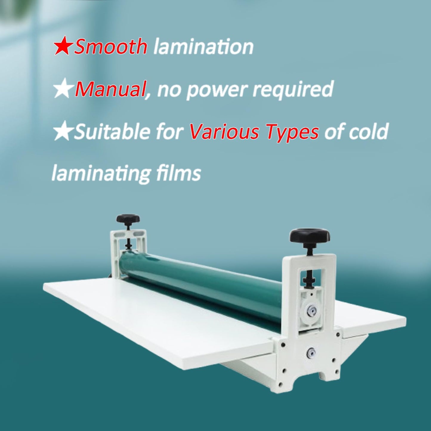 INTBUYING All Metal Frame 14inch 360mm Manual Cold Roll Laminator Mount Laminating Machine