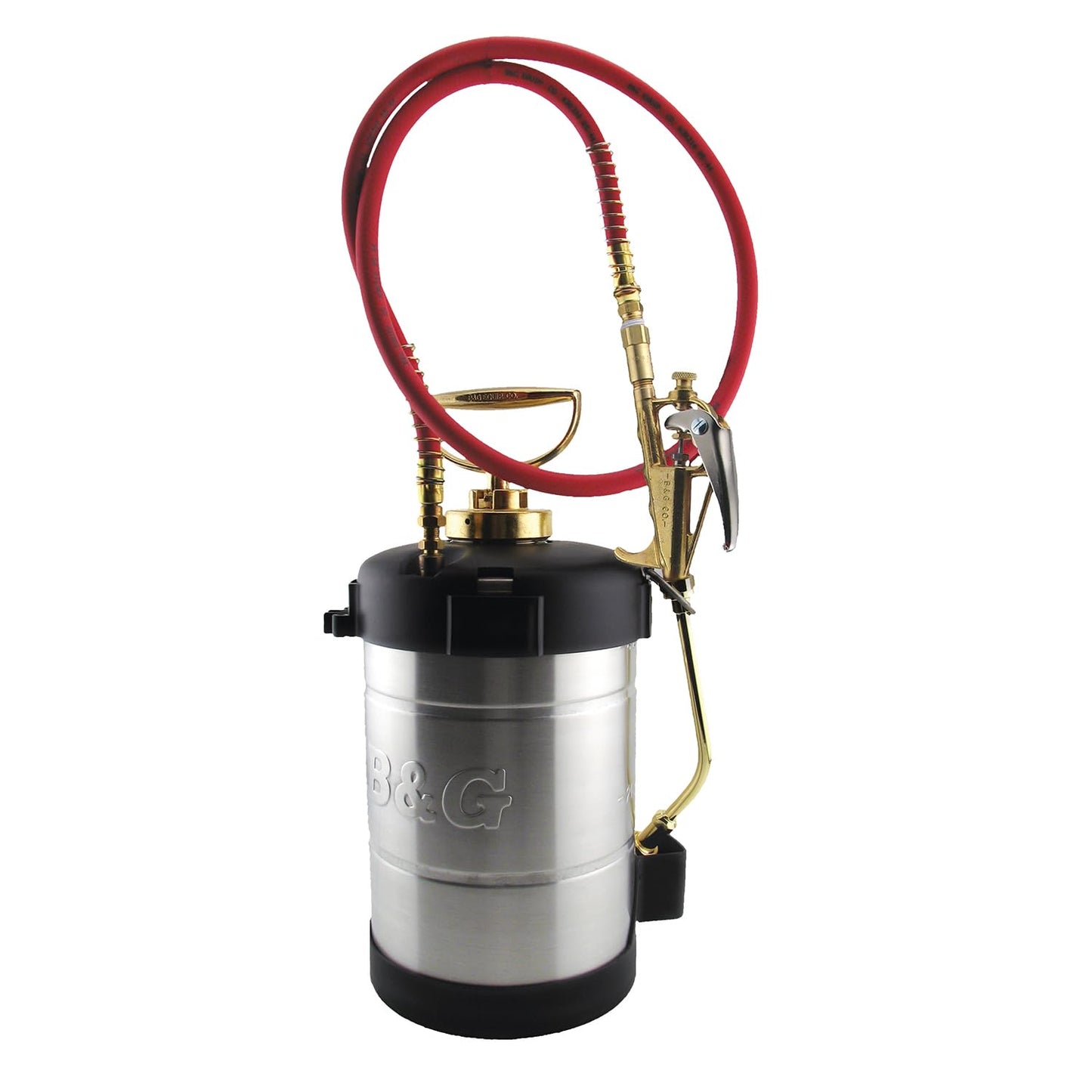 B&G - Primeline 1 Gallon Stainless Sprayer (N124-CC) - Extenda-Ban Valve - 9" Brass Extension - 4-Way Crack & Crevice Tip - Durable, Precise, Field Repairable