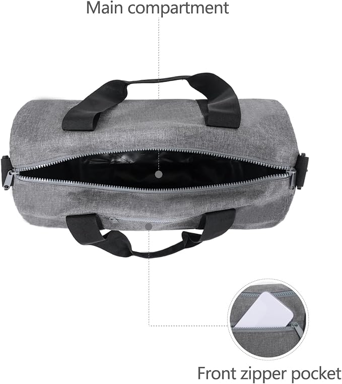 Small Gym Bag Duffel Bag for Women Men Fitness Sports Bag Workout Adjustable Detachable Shoulder Strap Lightweight Carry on Travel Duffle Bag