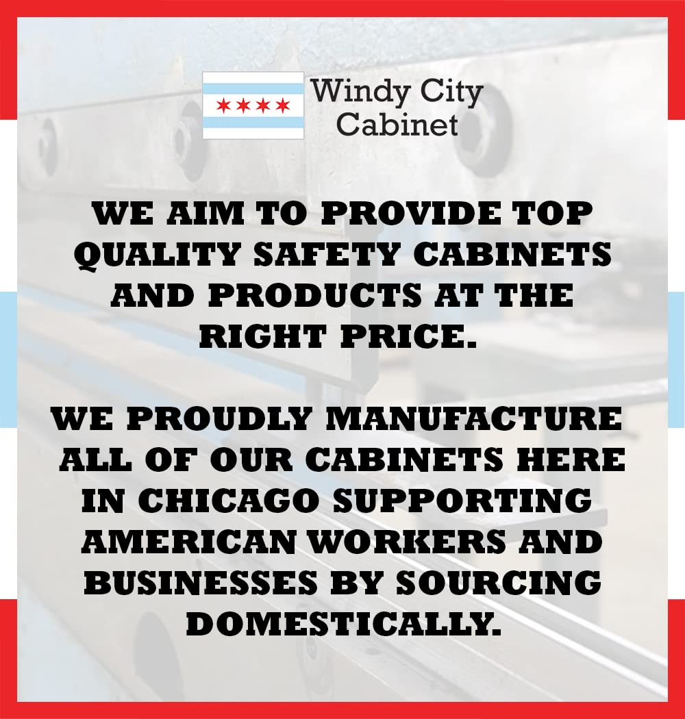 Windy City Cabinet SDS Binder Storage Cabinet, Locking Cabinet for Safety Data Sheets