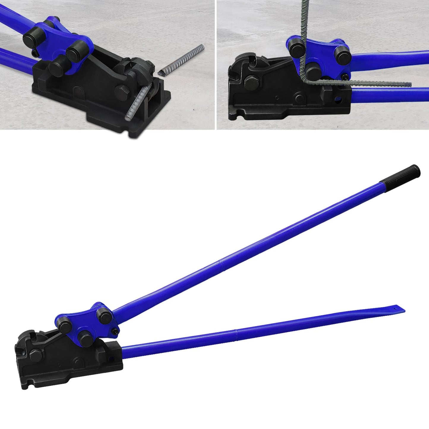 LOSCHEN Manual Rebar Cutter and Bender,for Construction Site and Home-use,Removable Rebar Shears, Rebar Bending Machine, Bending and Cutting Rebar up to 5/8 Inch (Blue)