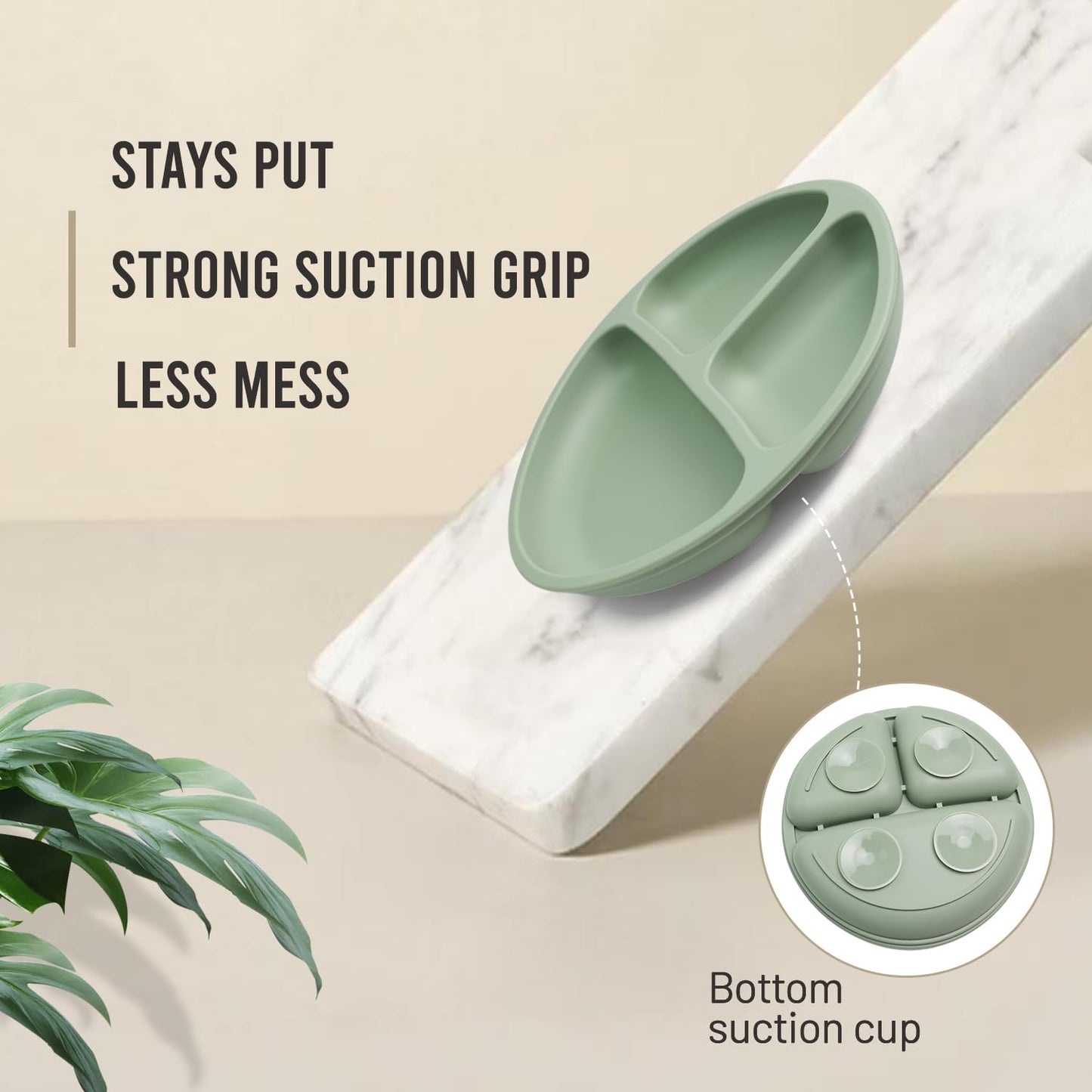 Tiny Tastes 10-Piece Silicone Baby Feeding Set – BPA-Free, Spill-Proof Suction Plate, Bowl, Bib, Snack Cup & Utensils | Dishwasher Safe, Baby Gift Ready (Green)