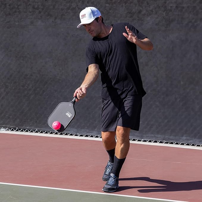RAD Pro Pickleball Paddle Set – USAPA Approved – T700 Carbon Fiber Surface & 16mm Full-Cell Polypropylene Honeycomb Core for Power & Control – Includes Outdoor Pickleballs & Tote Bag
