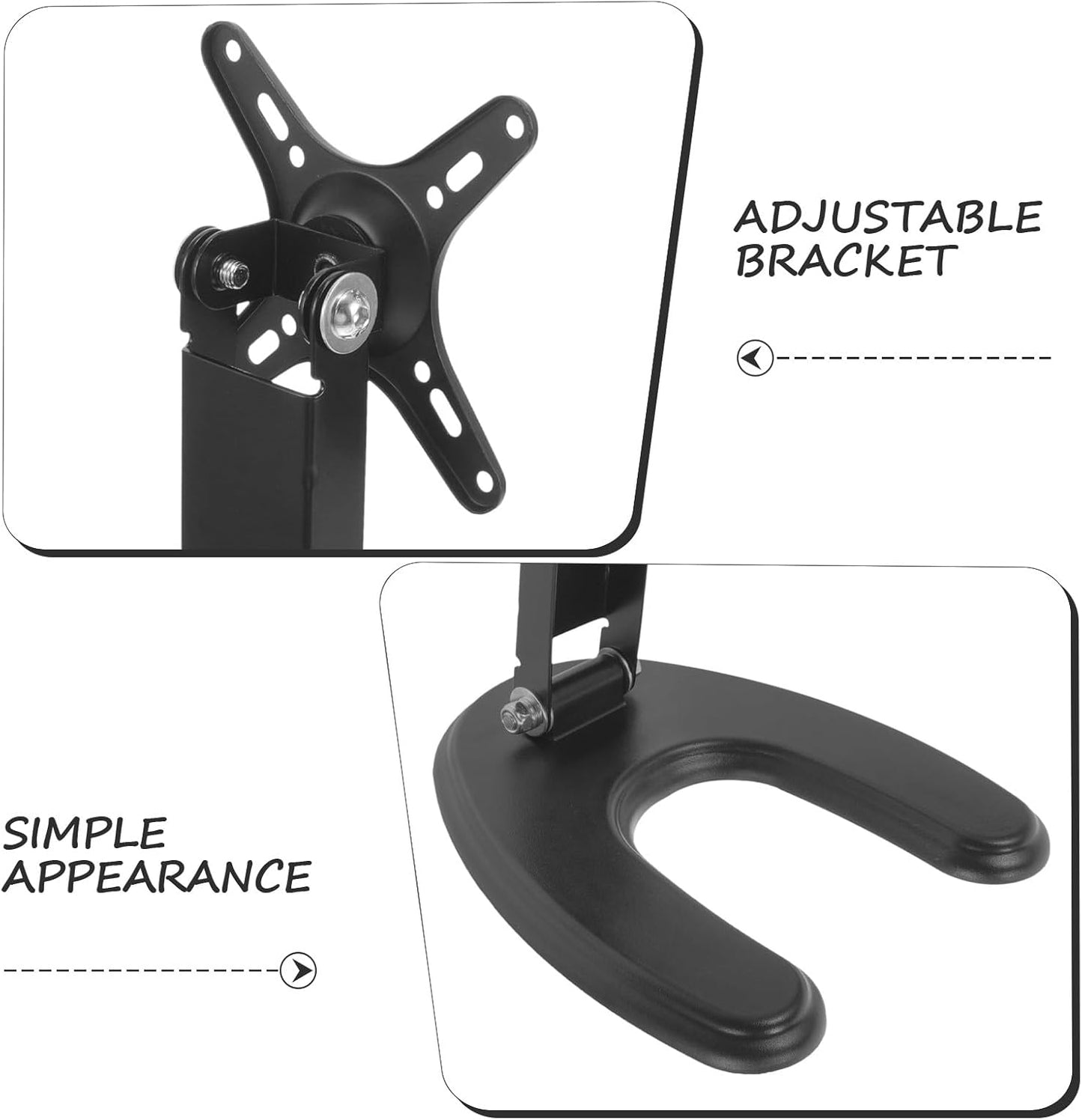 WESIEVYA 14-27 Inch Universal Tv Stand Base for LCD Tv Tabletop Support Bracket with Plastic Panel No Drill Required