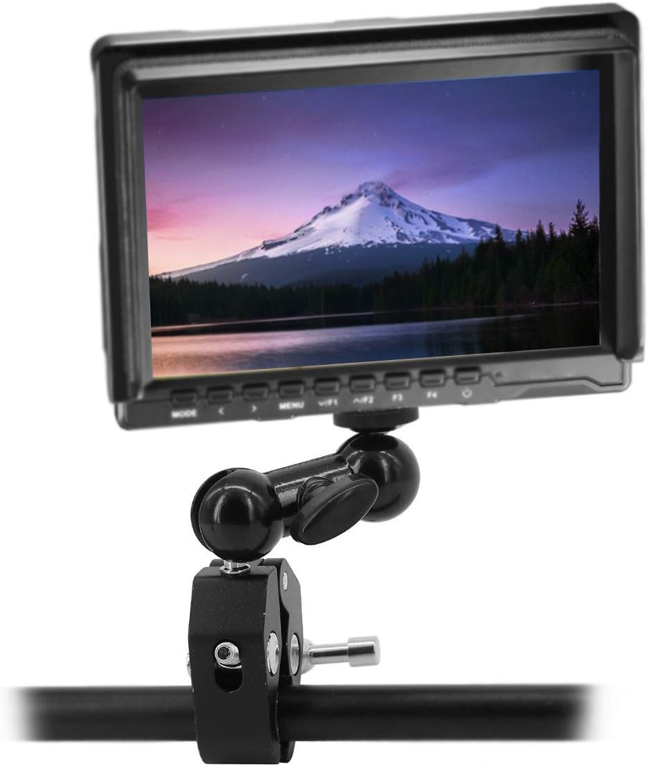 SLOW DOLPHIN w/1/4 3/8 (2 Super Clamp and Thread with Cool Double Ballhead Arm Adapter Bottom Clamp for DSLR