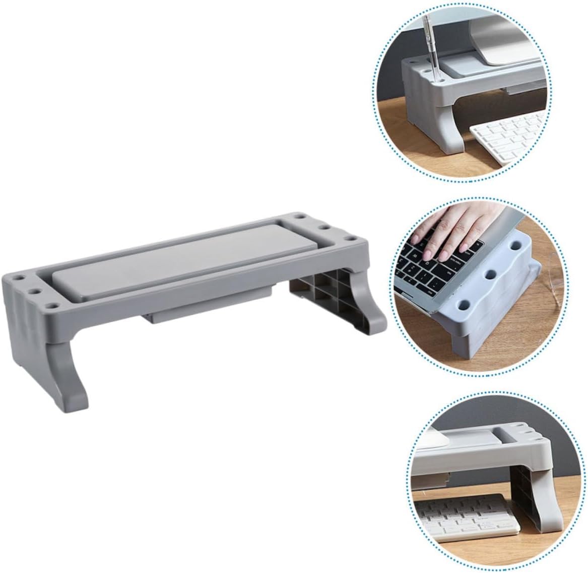 Desk Hutch Organizer for Home Office - Laptop Shelf & Storage