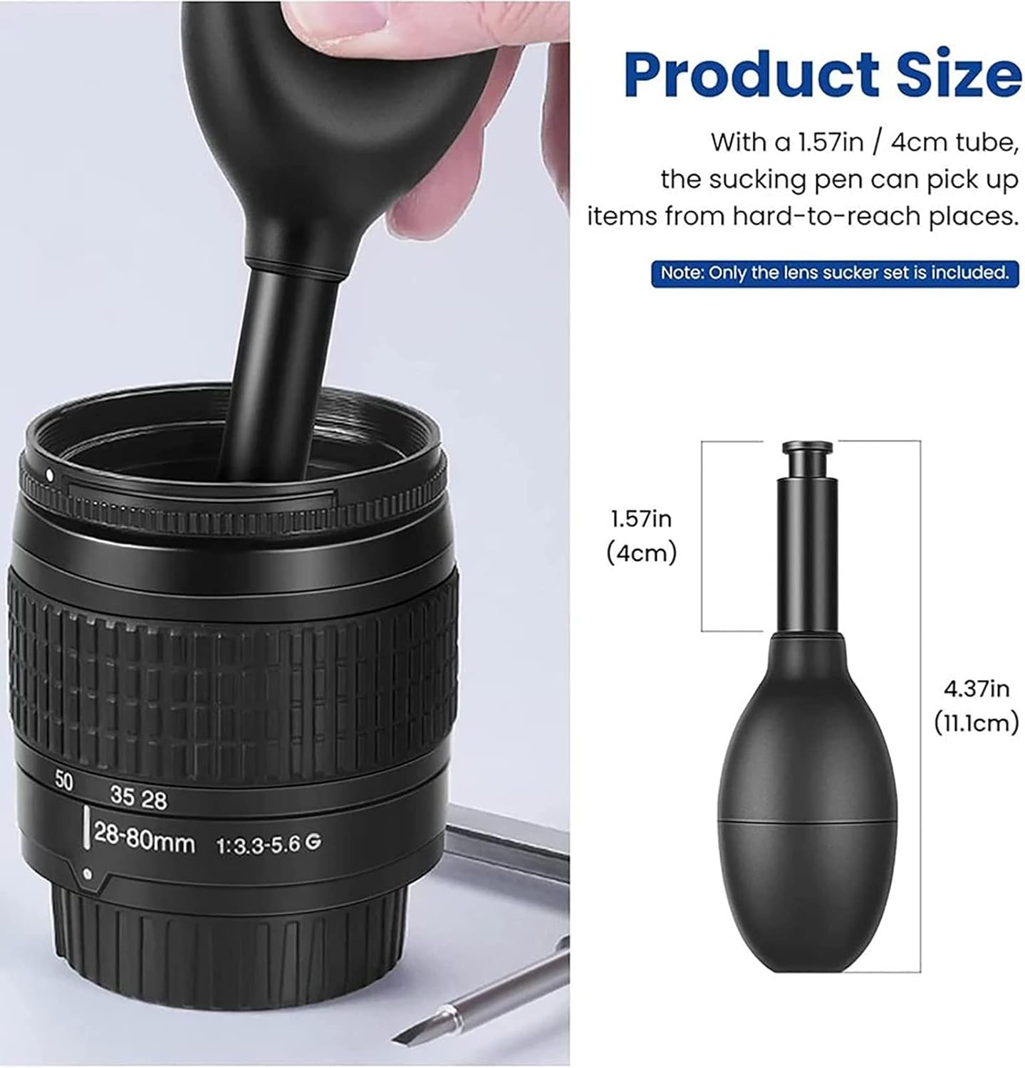 LOXGO 7pcs (12/15/20/25/30/35/40mm) Vacuum Suction Pen Kit with Sucker Camera Lens Pick-up Tool Remover Oval Sucking