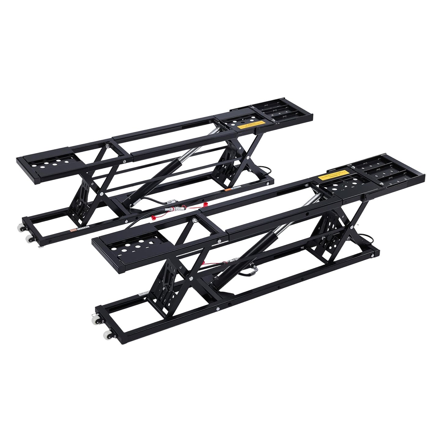 VEVOR Portable Car Lift, 9000 lbs Capacity, Heavy Duty Steel Truck Lift with 28" Max Height, 120V Power Unit, Wheels, 4 Rubber Pads & 4 Lifting Columns for Cars, SUVs, Trucks, Home Garage or Shop Use
