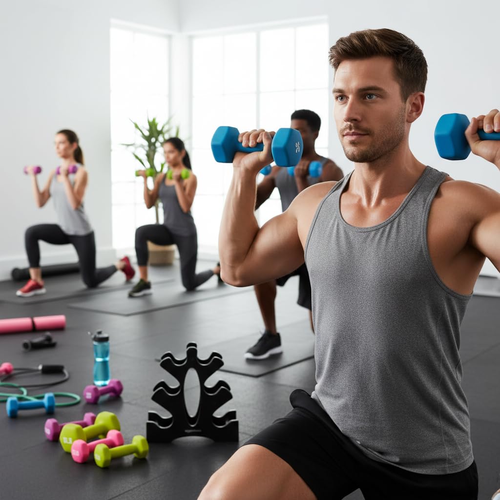 Dumbbell Rack Stand,3 Tier Dumbbell Weight Stand Weight Storage Organiser for Dumbbells Accessories Compact Weight Storage Solution for Home Gym Exercise,23x22.5x8.5cm(Dumbbells Not Included)