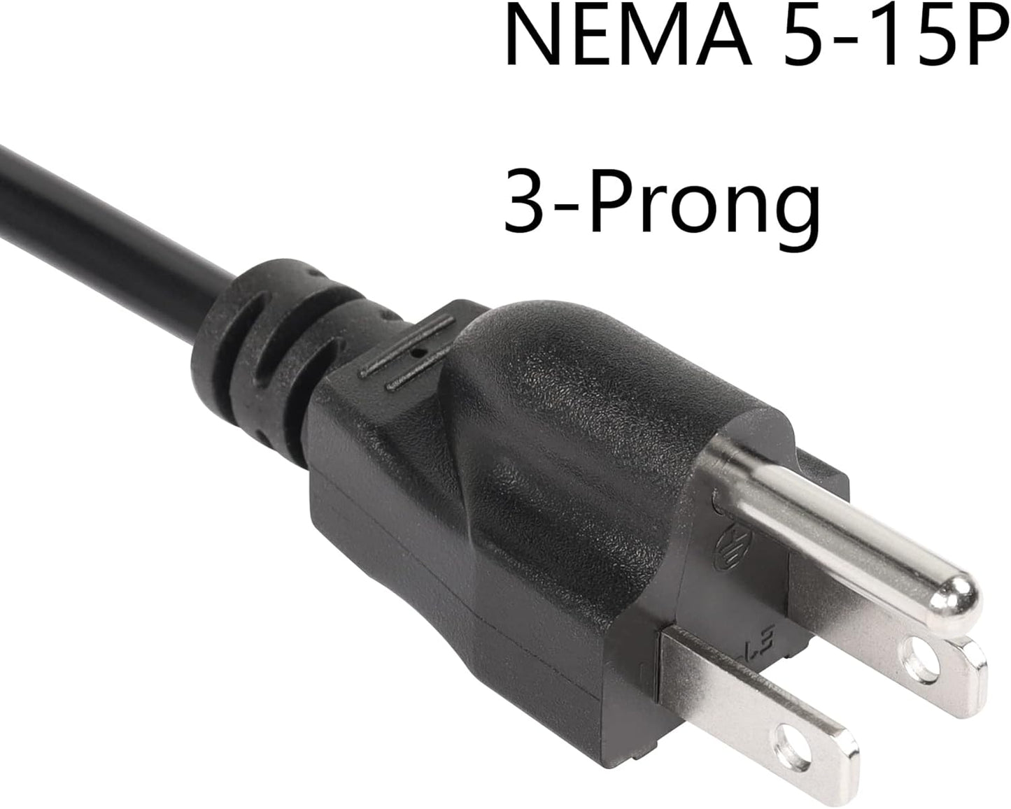 CERRXIAN 4.92FT 18AWG 3 5-15P 90 320 C13 10A/125V, Left Angle Prong Computer Power Cord, NEMA to Degree IEC Monitor TV